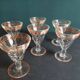 Ensemble de six verres français vintage à liqueur