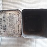Old metal advertising box cocoa Suchard from the 30s