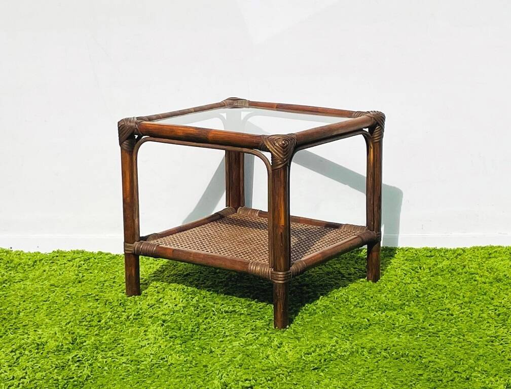 Bamboo coffee table. Vintage 70s.