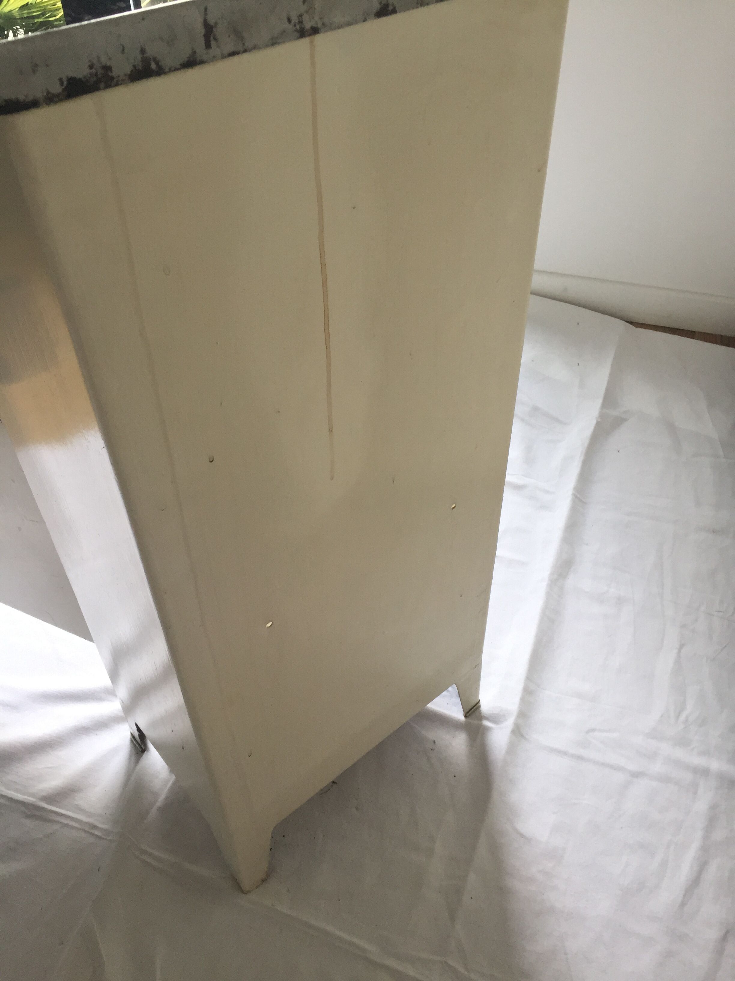 White metal furniture