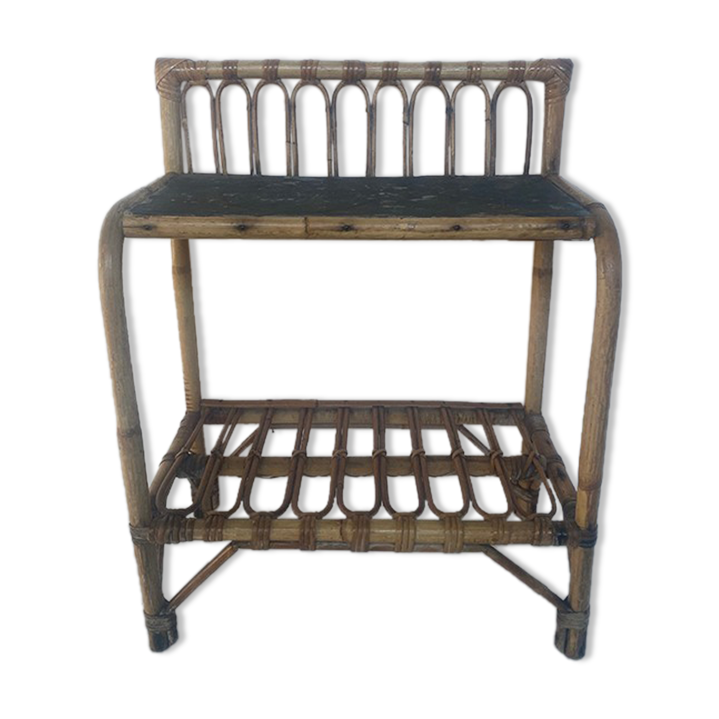 Rattan shelves