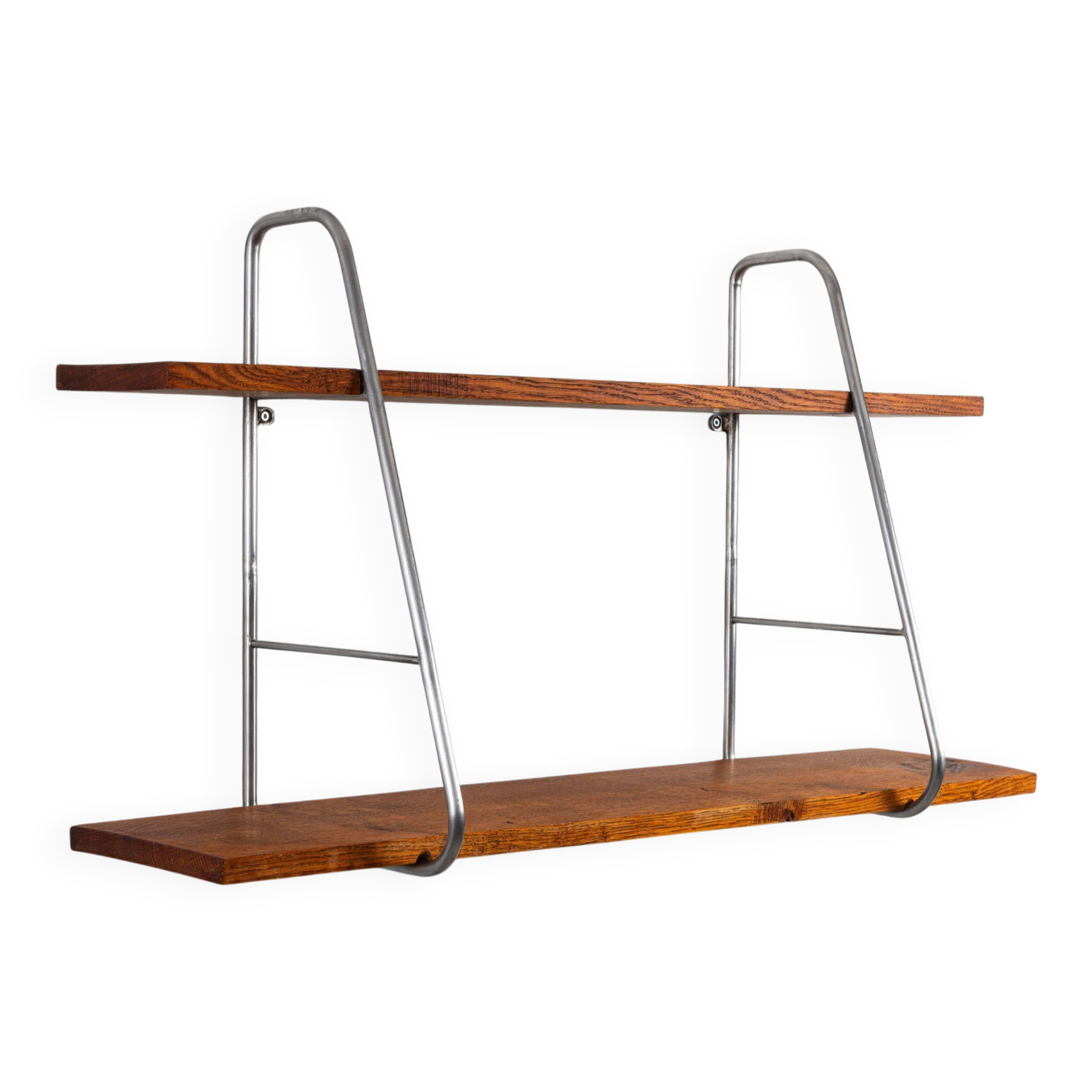 Solid oak wall shelf