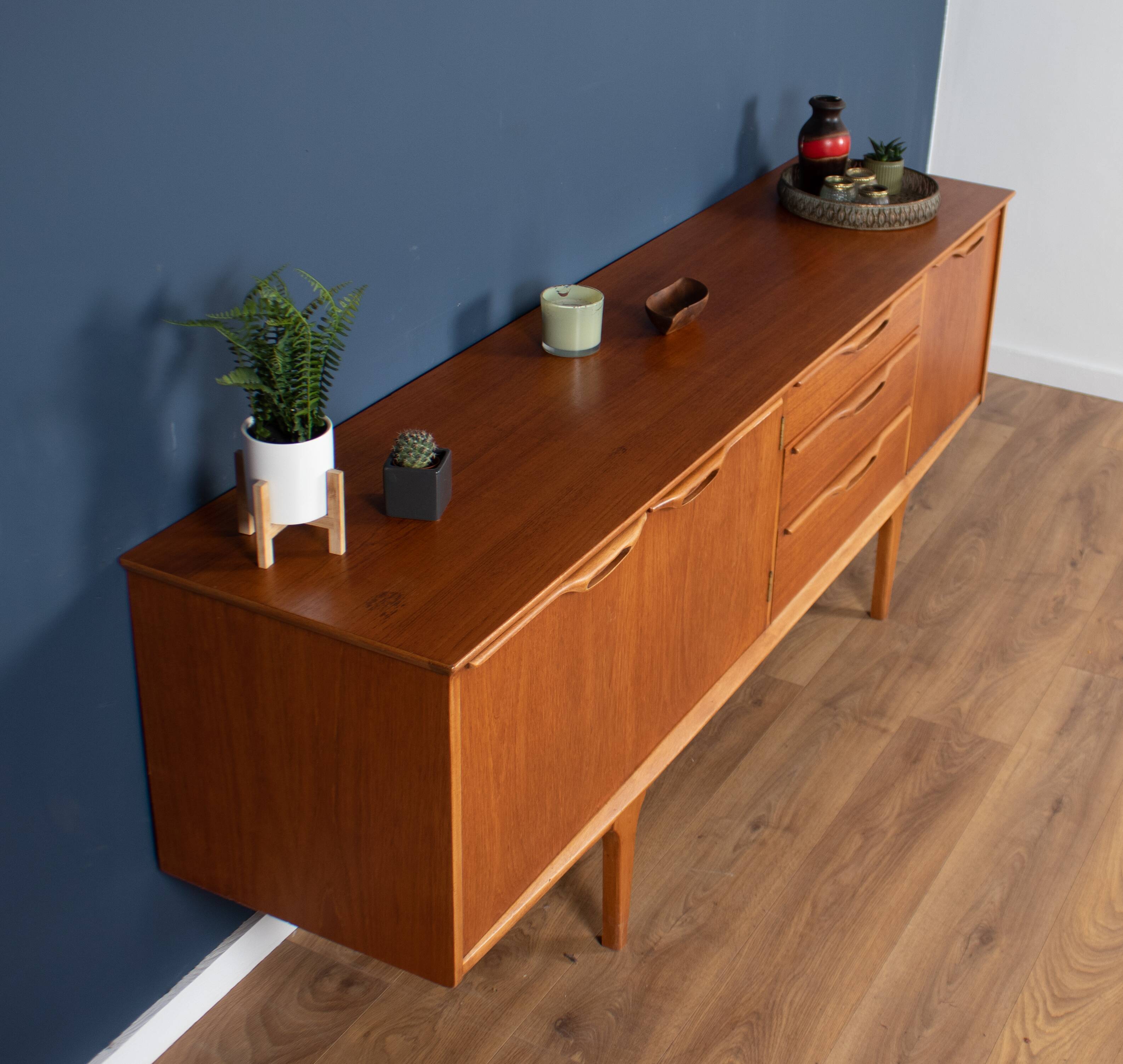 Retro teak 1960s long jentique classic mid century sideboard