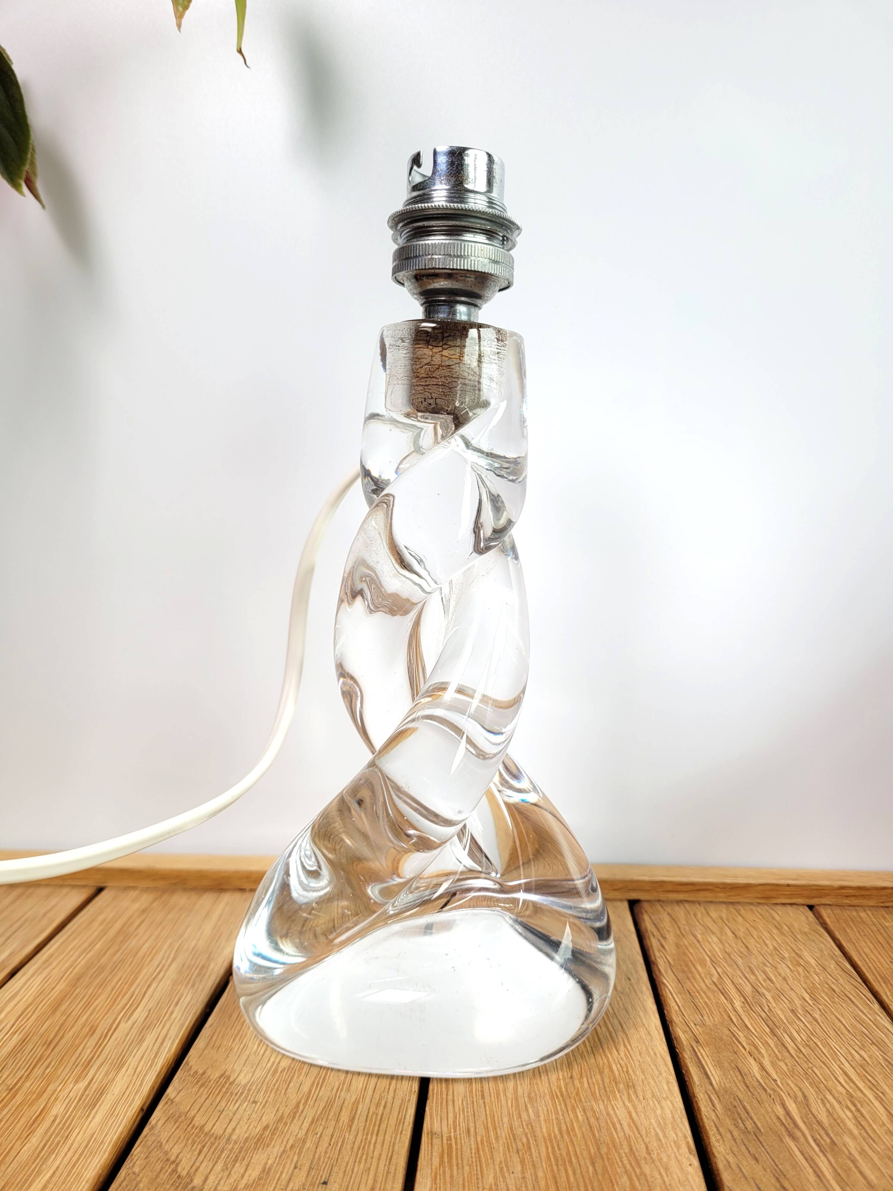 Twisted crystal lamp foot 1960