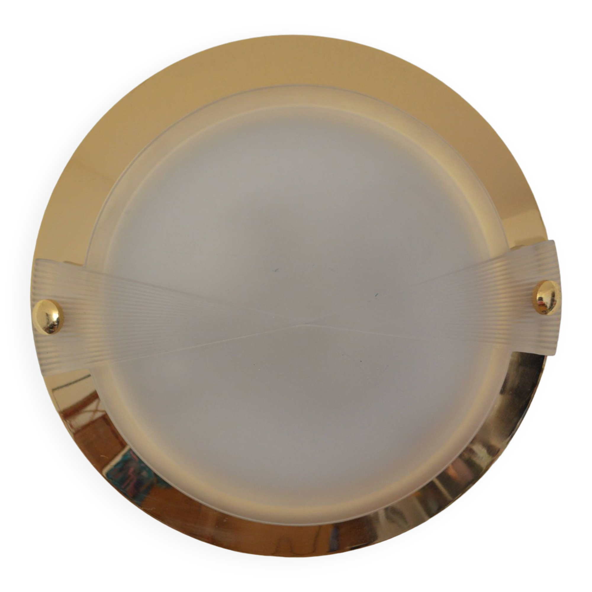 Wall light from the 80s vintage design gold glass