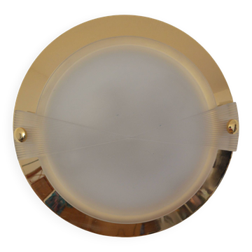 Wall light from the 80s vintage design gold glass