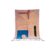 Handmade natural pure wool rug