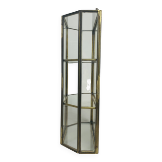 Vitrine miniature laiton verre, étagère