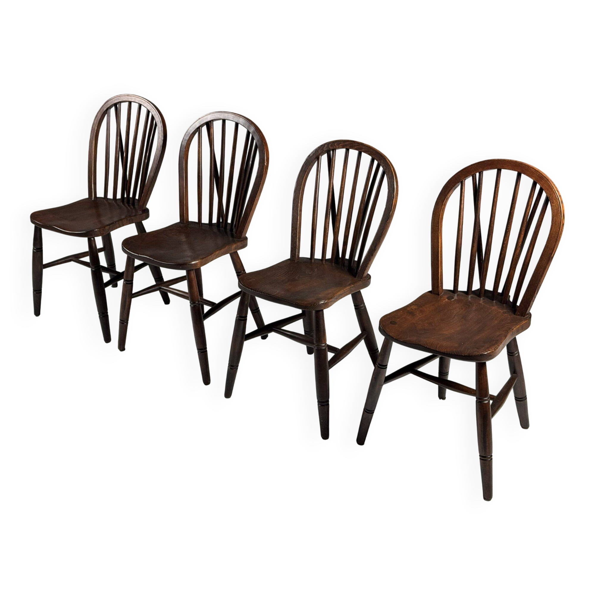 Set of 4 Windsor dining chairs