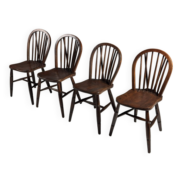 Ensemble de 4 chaises de salle à manger Windsor