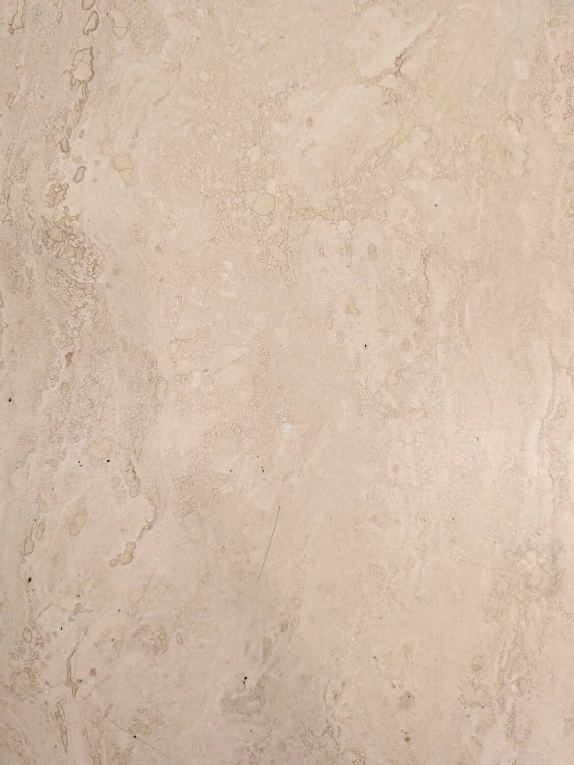 Table basse ronde en travertin par Up & Up, Italie 1970