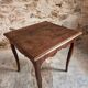 Antique oak side table, provincial writing table from the 18th century, Louis XV style.
