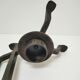 Brutalist candle holder design iron black patina 60s