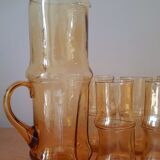 Vintage amber orangeade service