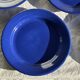 Set of 12 vintage blue ceramic plates D23