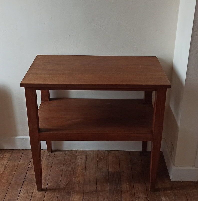 Solid wood serving table