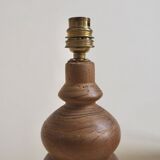 Wooden lamp with fabric shade