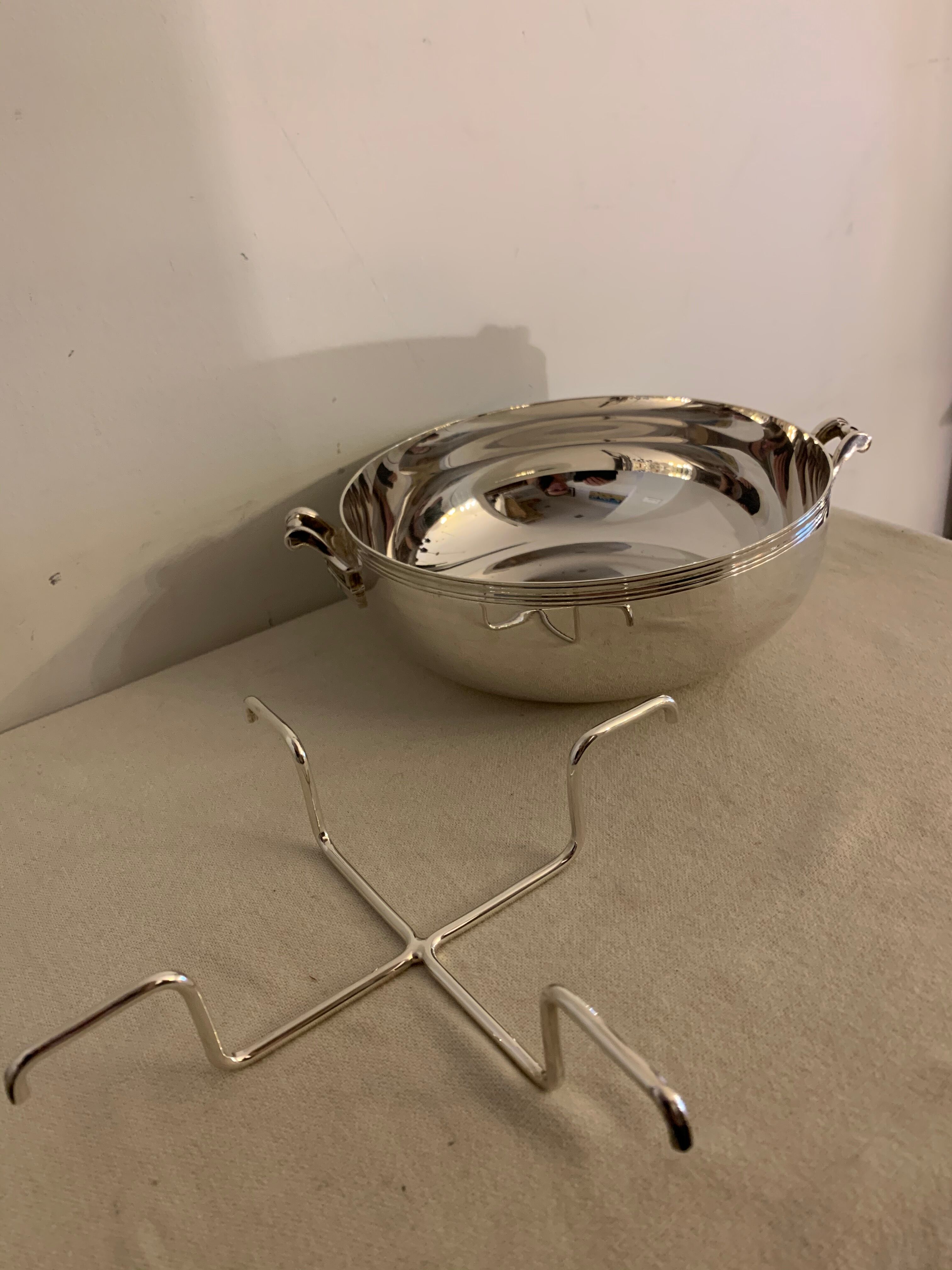 Christofle silver metal caviar service