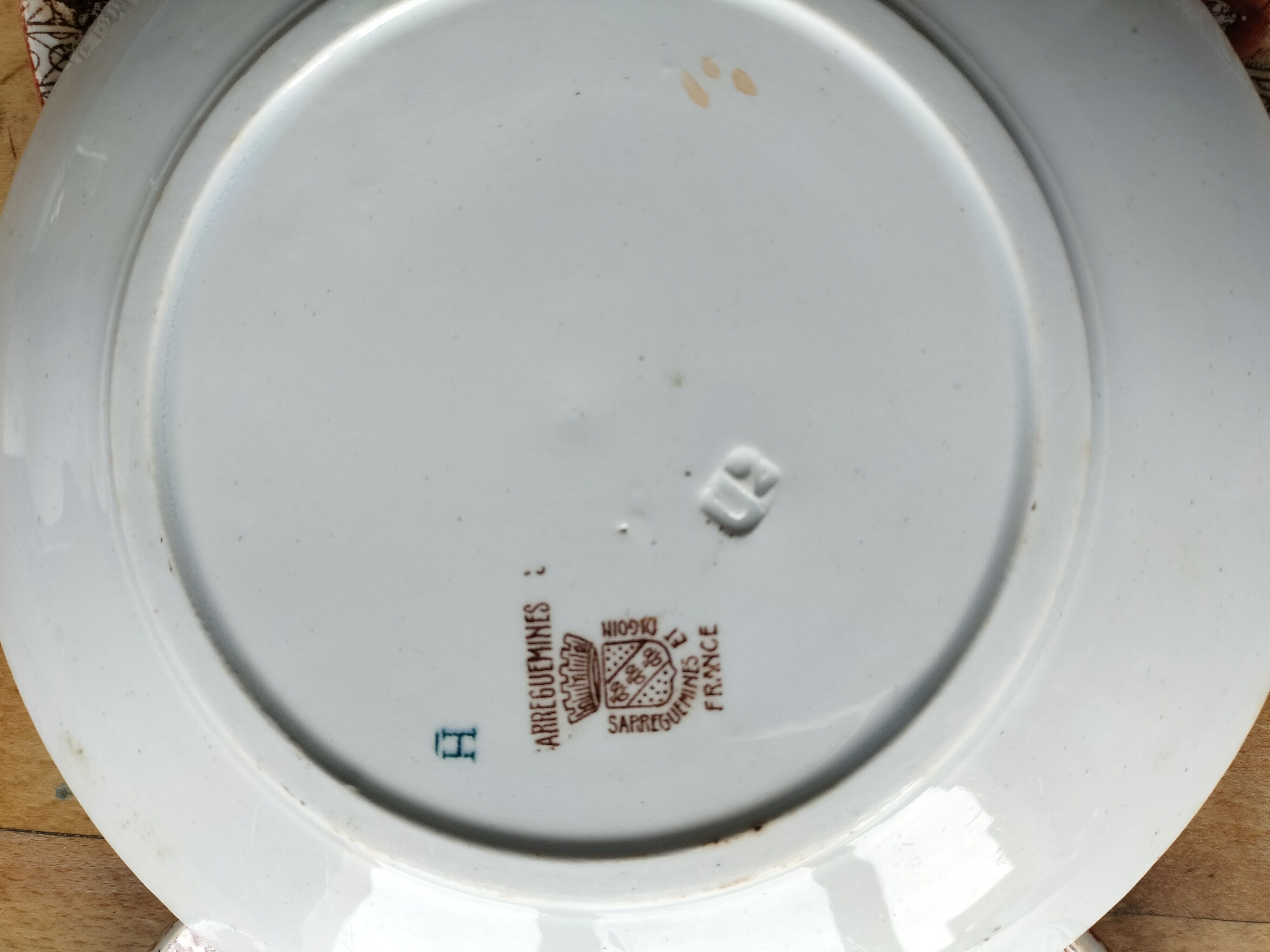 3 dessert plates sarreguemines