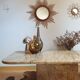 Table basse vintage travertin