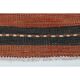 1970s  Turkish Oushak Handmade Wool Cotton Orange Runner Rug 125x376