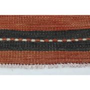 1970s  Turkish Oushak Handmade Wool Cotton Orange Runner Rug 125x376