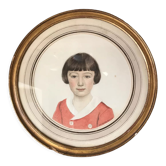 Portrait of a watercolor girl