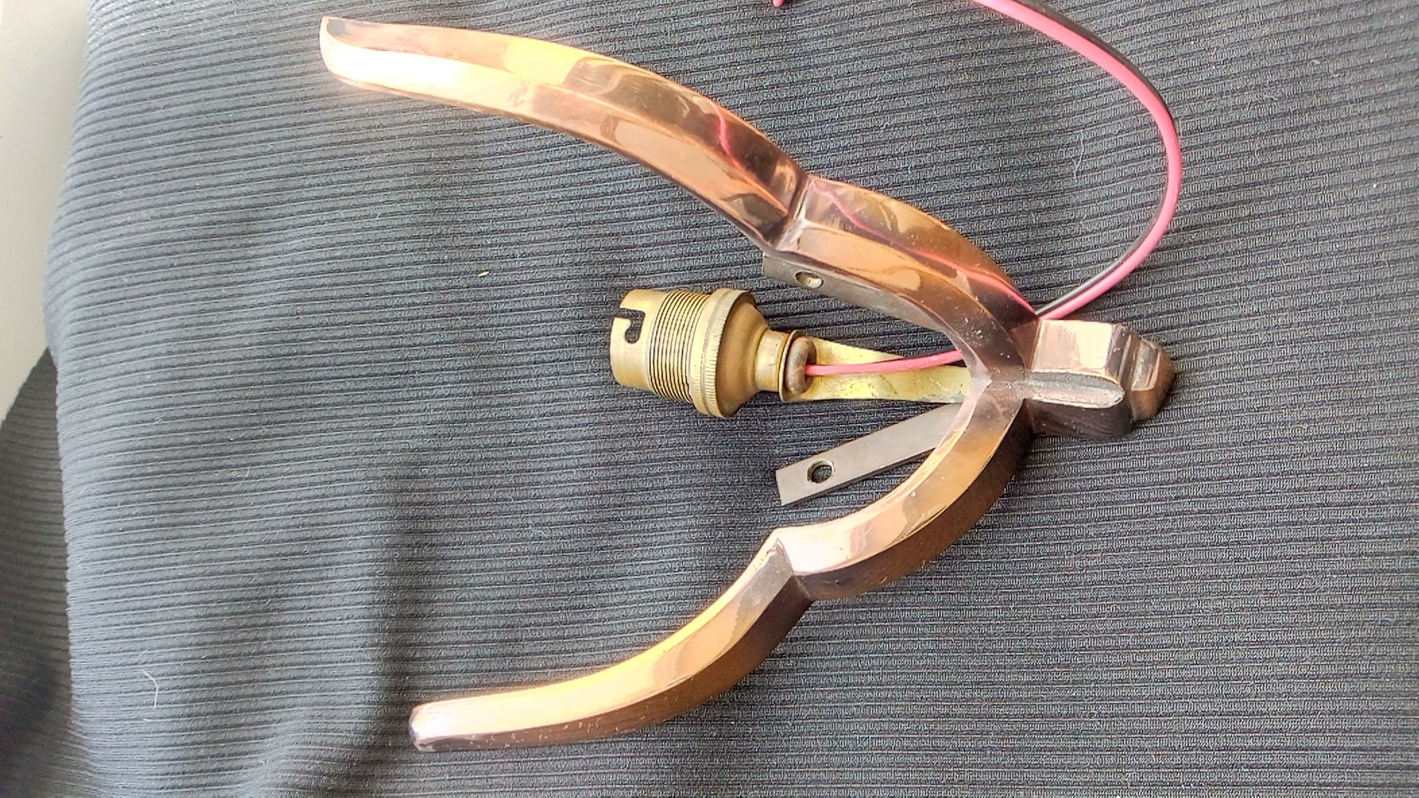 Art Deco Ezan corner wall lamp France by Jean Gauthier