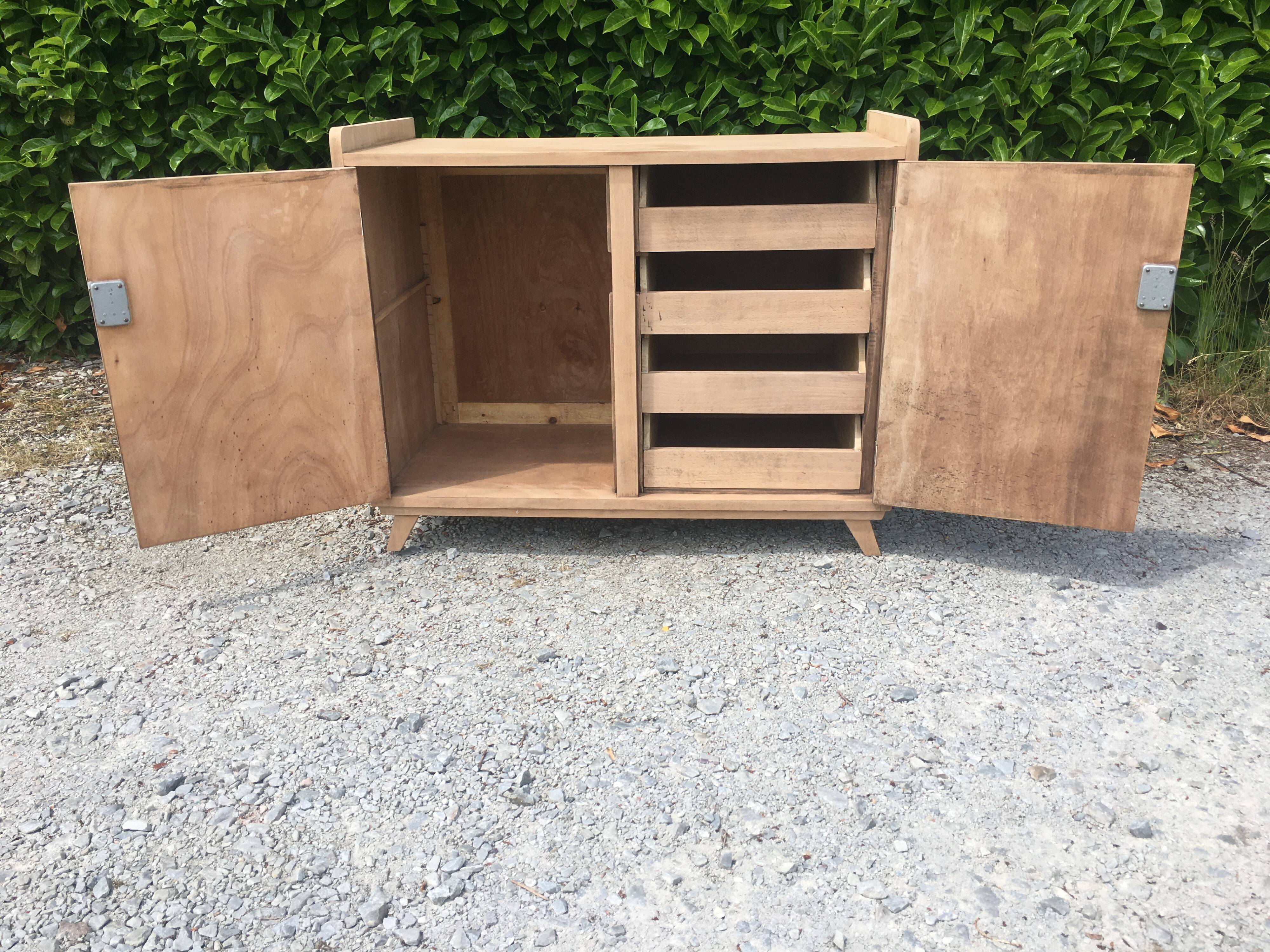 Parisian buffet feet compass raw wood