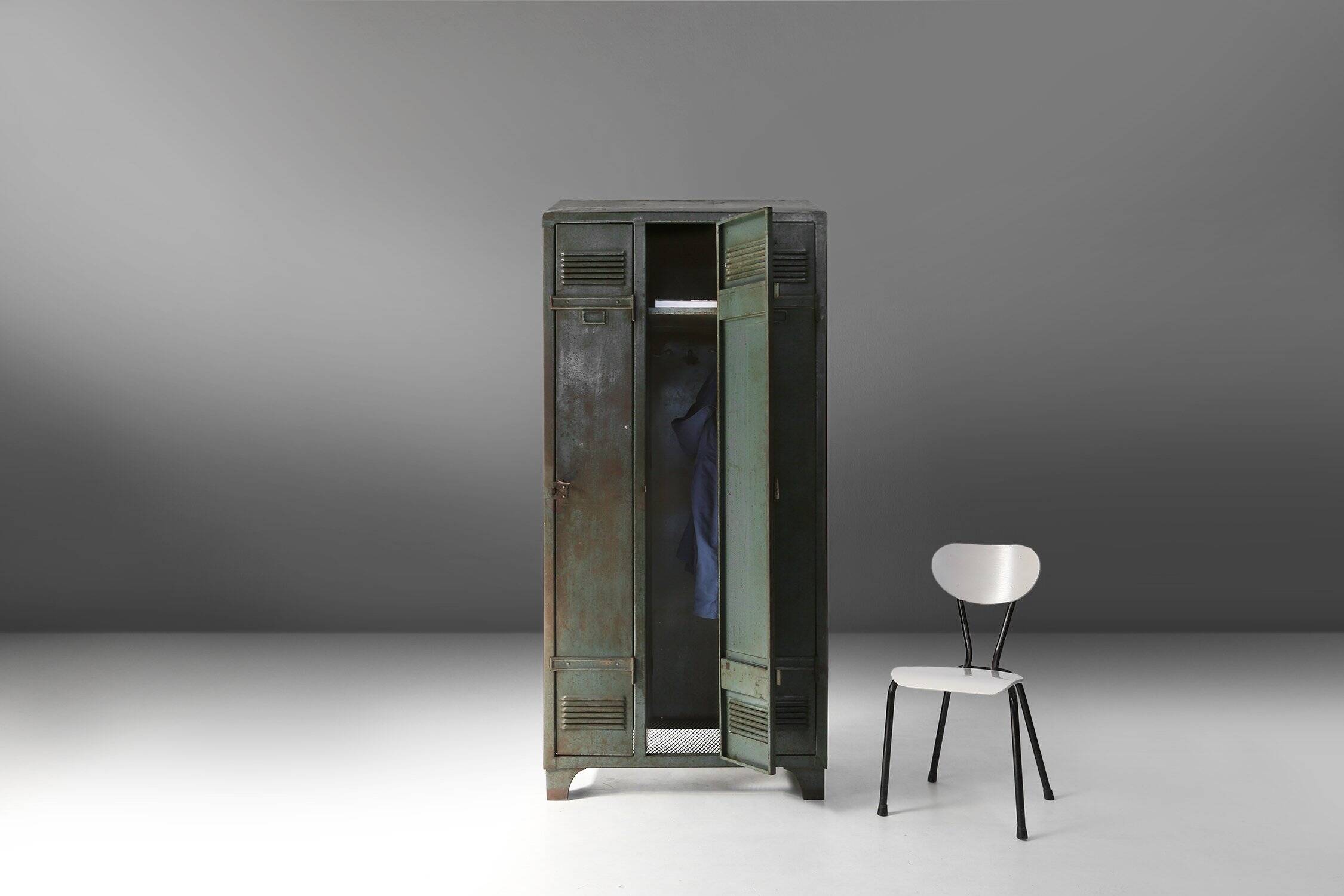Antique Industrial Storage Locker, France ca. 1910