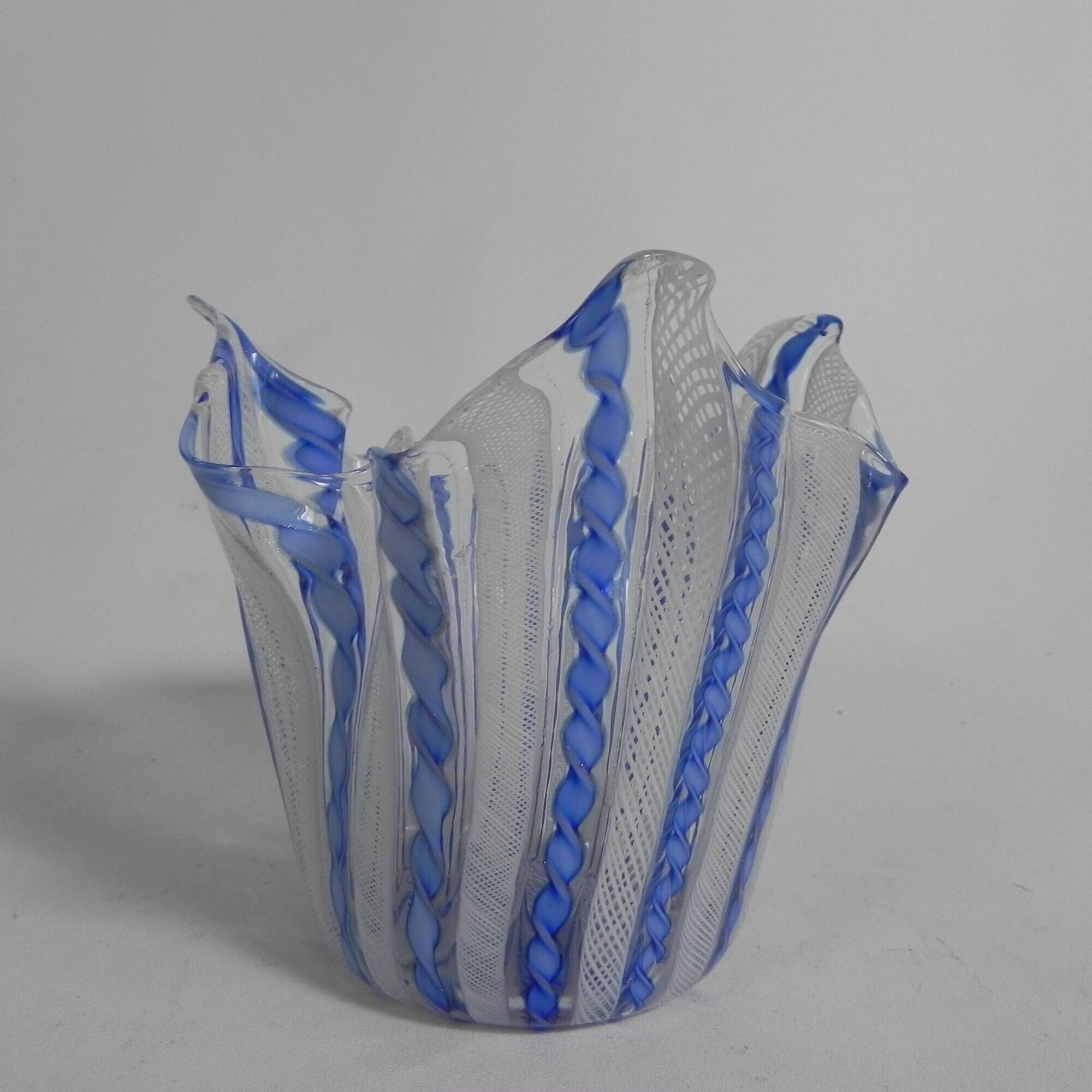 Fazzoletto vase Zanfirico by Fulvio Bianconi for Venini, Venice, Murano, 1950s