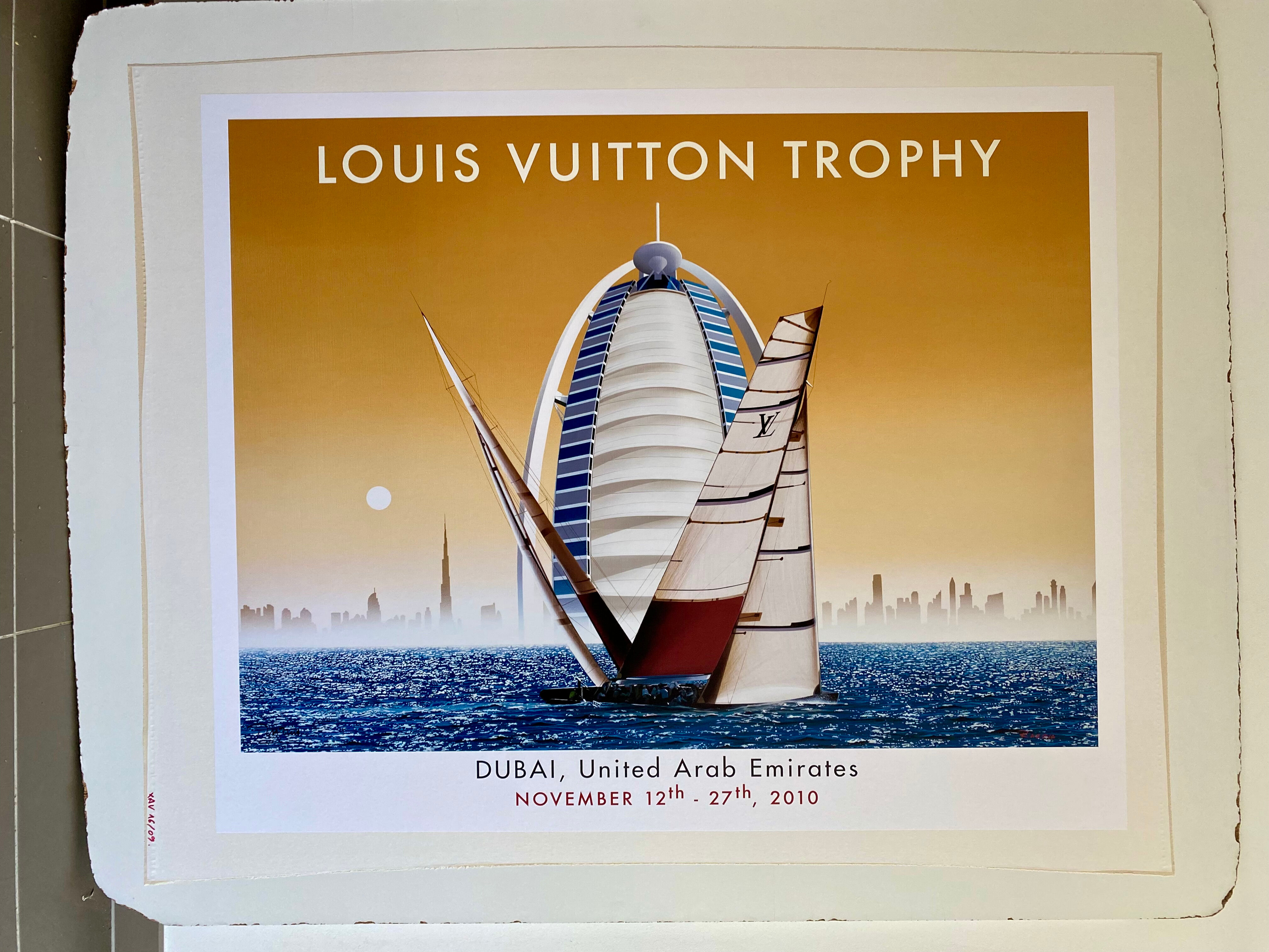 Poster Razzia - Louis Vuitton Trophy - Dubai Signed by the artist - Large Format - On linen
