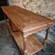 French 19th-century oak draper's table – Antique kitchen island console