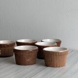 8 ramekins in old Belgian ceramic
