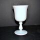 Antique footed glass in white opaline goblet chalice – Meisenthal craftsmanship?