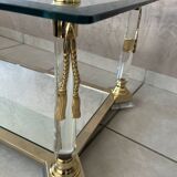 Hollywood Regency Glass Coffee Table