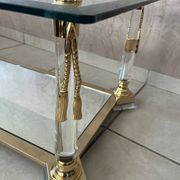 Hollywood Regency Glass Coffee Table