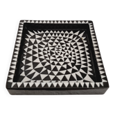 Stig Lindberg, ceramic plateau/ashtray DOMINO, Gustavsberg, Scandinavian Modern
