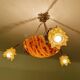 Art Deco pendant light in alabaster marble and bronze,1920s