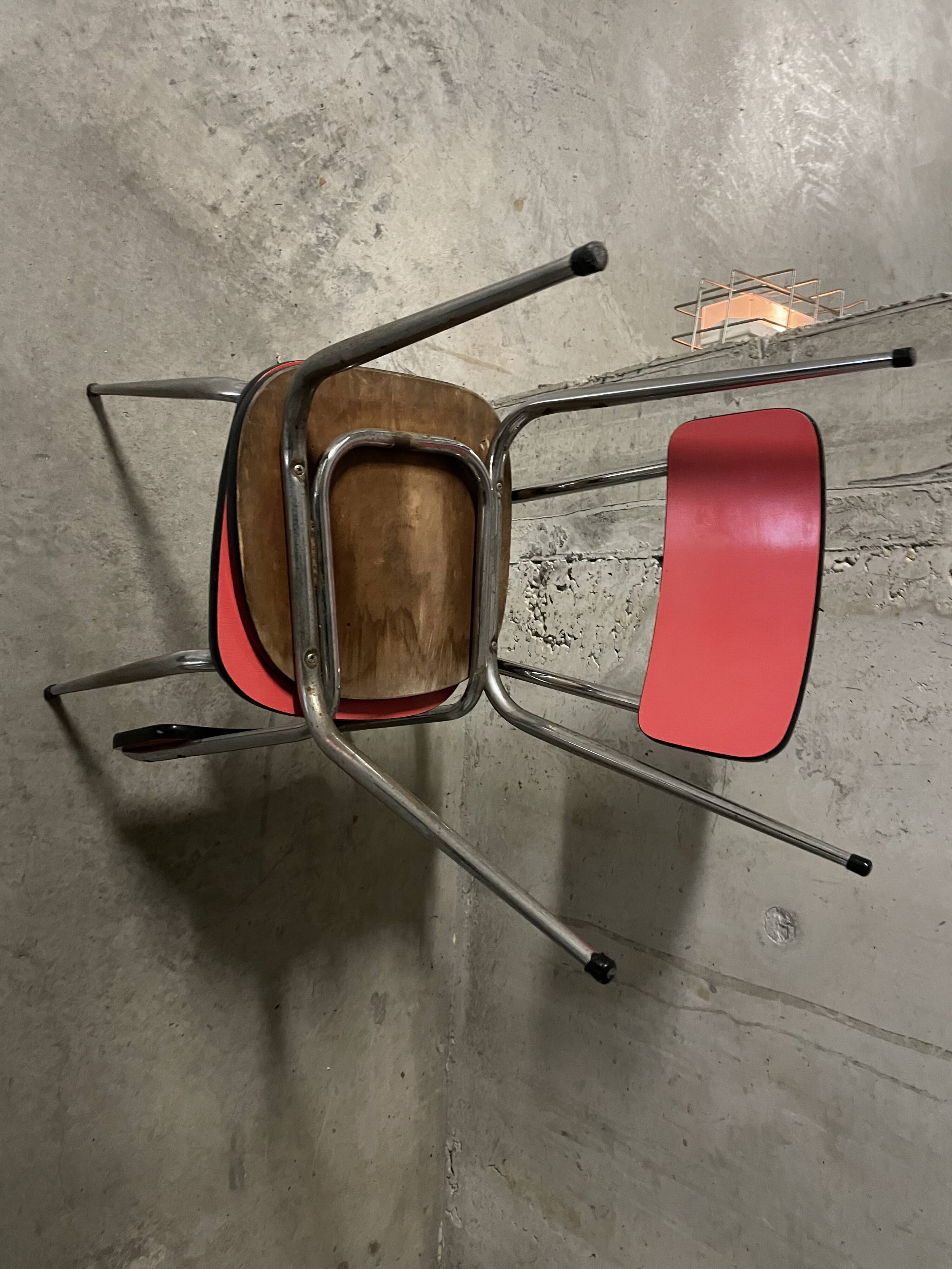 Paire de chaises en formica années 70