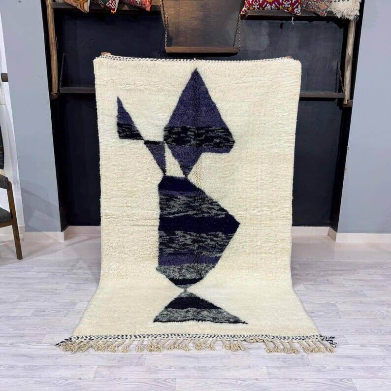 Beni Ouraine wool rug, size 150 x 250 cm
