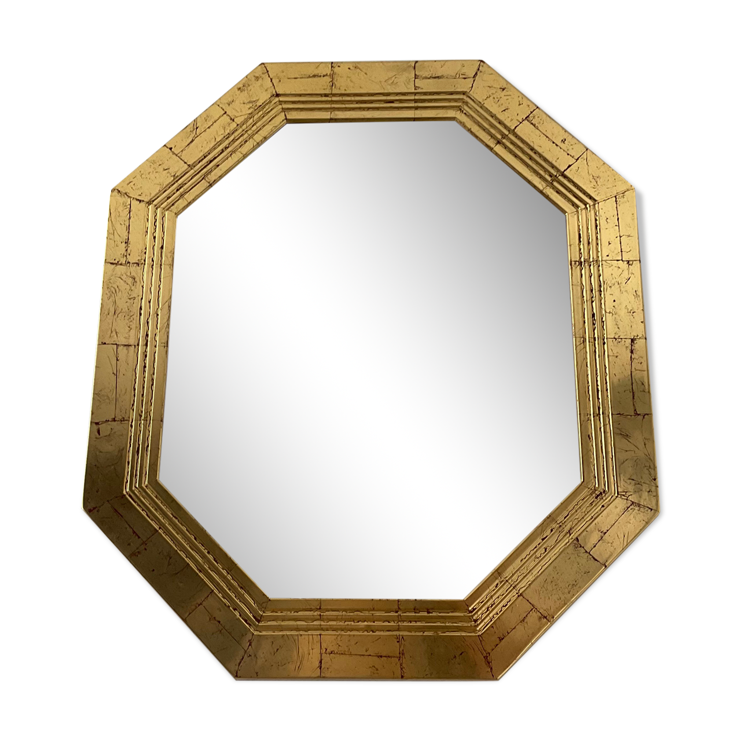 Vintage Deknudt mirror in gilded wood from the 70s