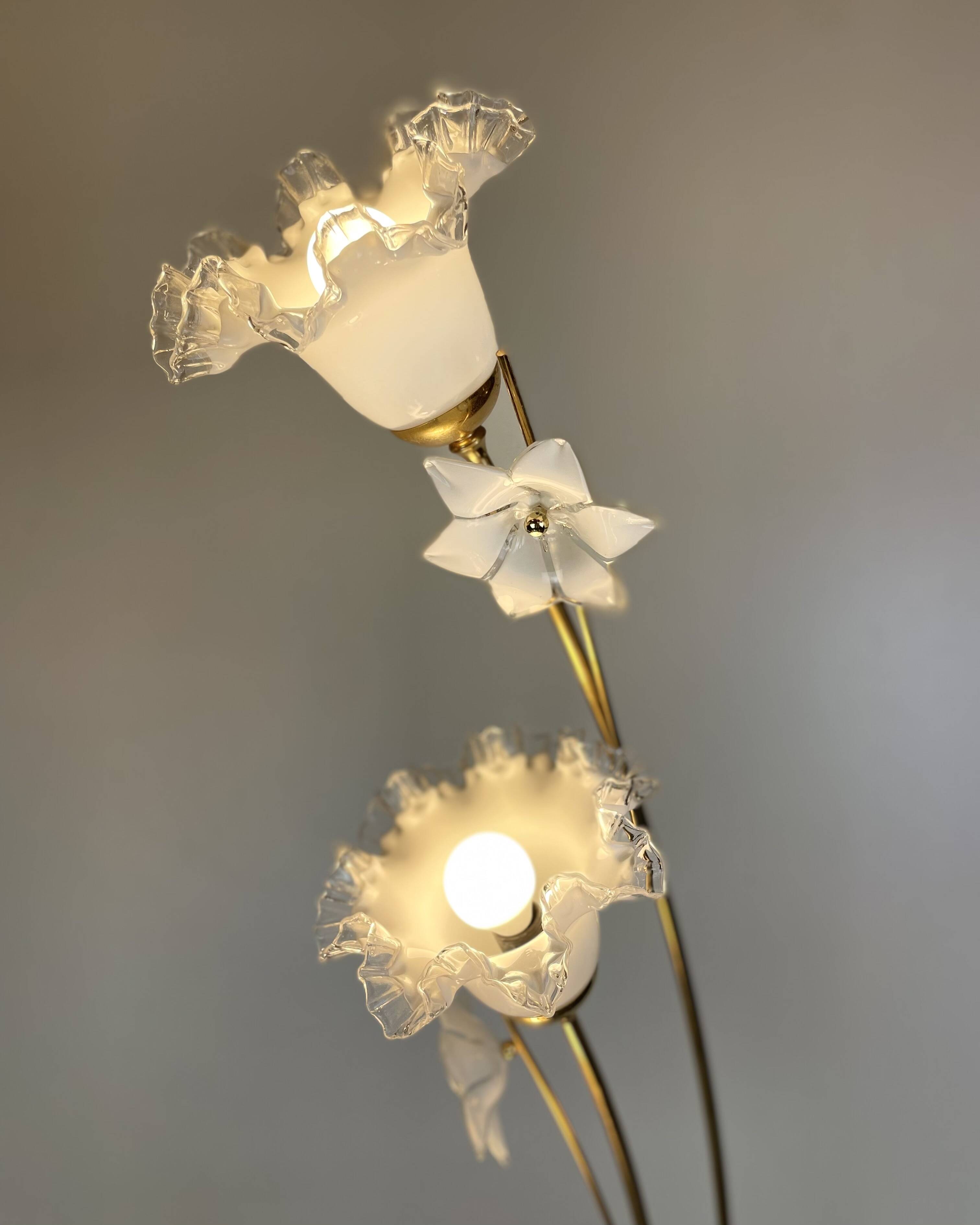 Golden Murano Floor Lamp, 1980s
