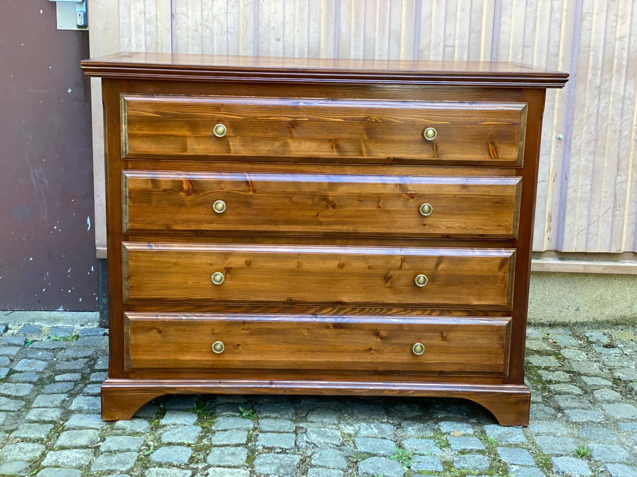 Louis Philippe vintage chest of drawers in solid wood from the 1950s.