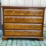 Louis Philippe vintage chest of drawers in solid wood from the 1950s.