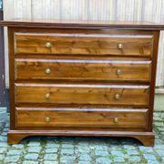 Louis Philippe vintage chest of drawers in solid wood from the 1950s.