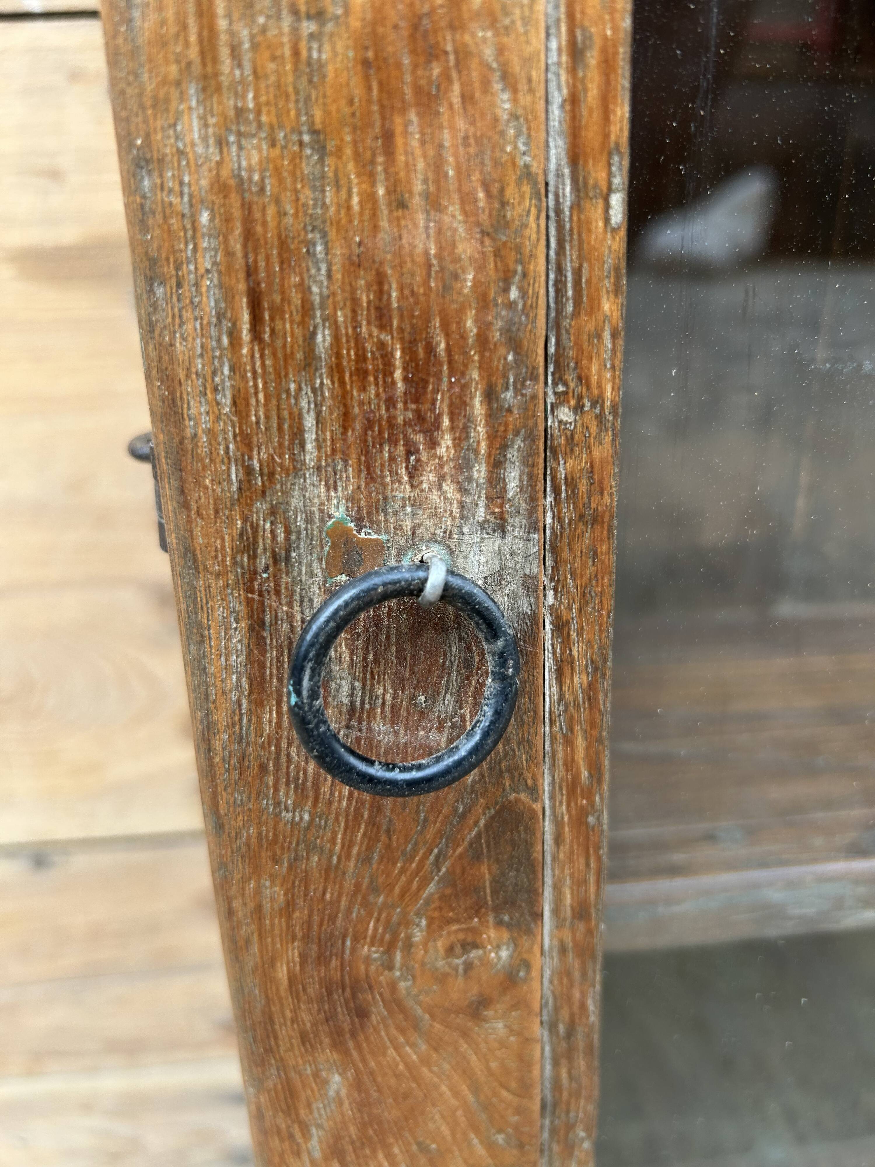 Wall display cabinet in Burmese teak