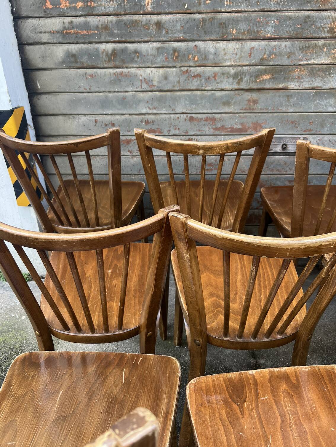 (Lot) 13 Stamped Baumann Chairs