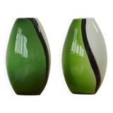 2 large Eglo Empori model lamps in vintage Murano glass Circa 1990