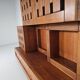 Buffet Plato en bois de noyer massif par Ferdinando Meccani, 1969